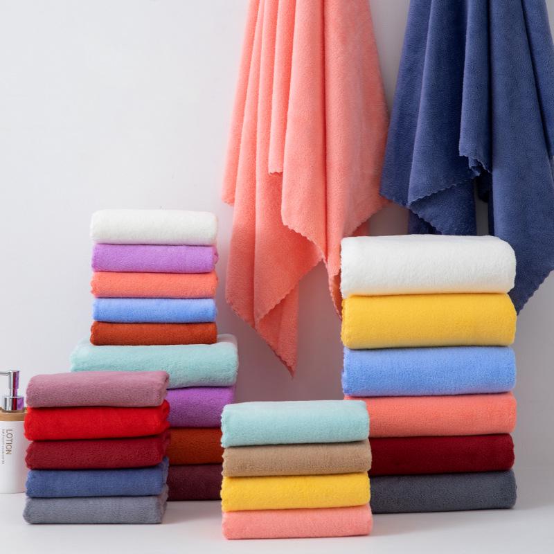 Coral Fleece Towel Set: Absorbent Bath & Face Towels with Customizable Gift Options
