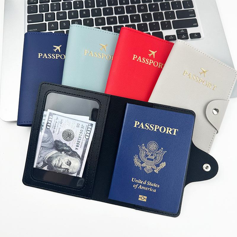 Women Men Fashion Business Passport Covers Holder Multi-Function ID Bank Card PU Leather Wallet Case Travel Accessories