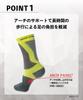 Okamoto CROSSPRO Trekking Socks with Arch Taped Deodorizing CORDURA Combat and Cushioned Soles for Outdoor and Sizes Black and cm 1 Pair Support,