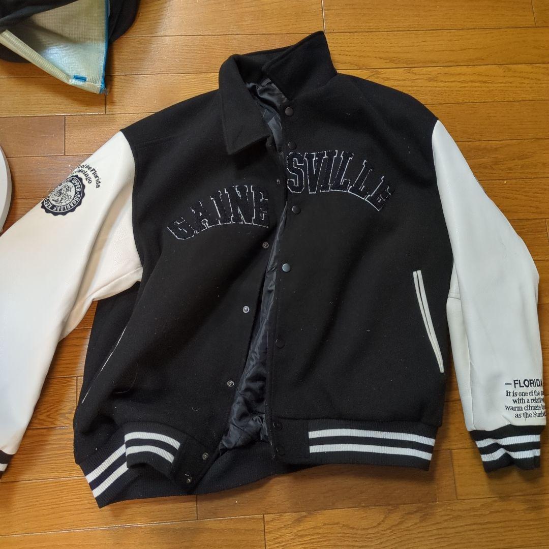wego stadium jacket white & black