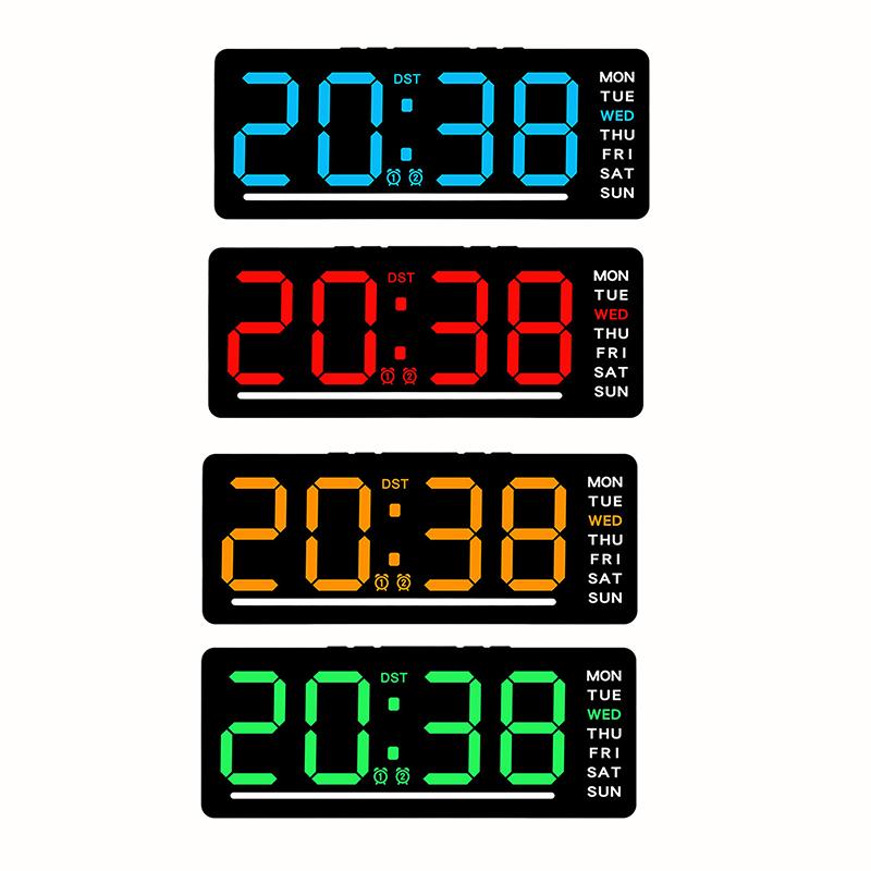 LED Electronic Wall Clock Modern Desk Clock For Room Night Alarm Minimalist Clock Home Decor Smart Mute