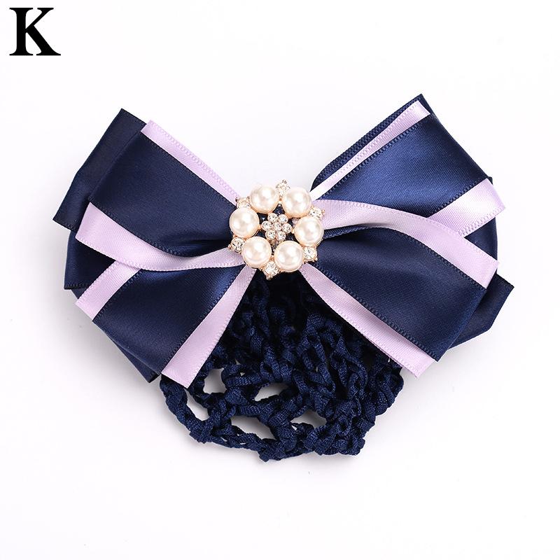 Damen Haarnetz Tasche Mode Haarknoten Haaraccessoires Schleife Haarspangen Netz Elegant Häkeln Duttnetz Snood Haarnadel