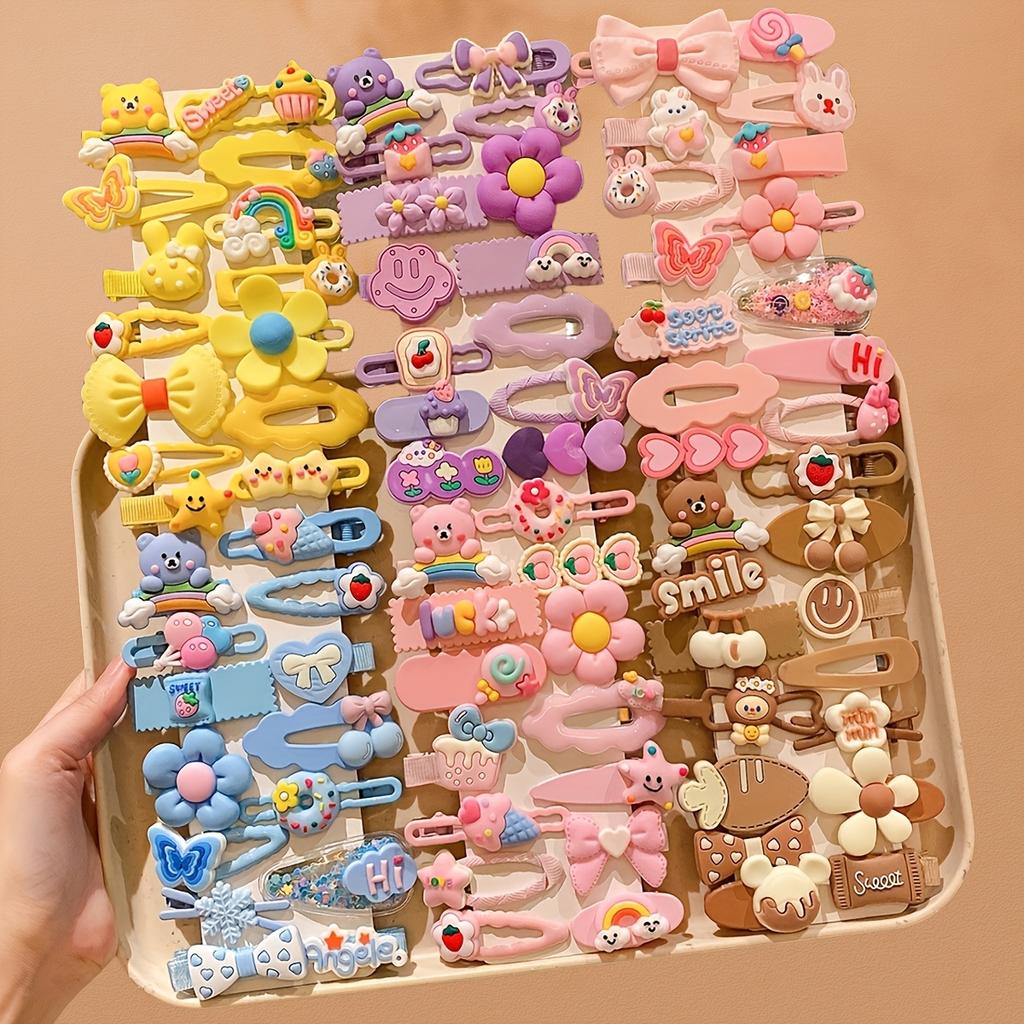 Little Girl Hair Clips Cute Bear Hair Accessories Hair Barrettes For Baby Toddler Teens Women Kids Cute Vivid Birthday Present Set