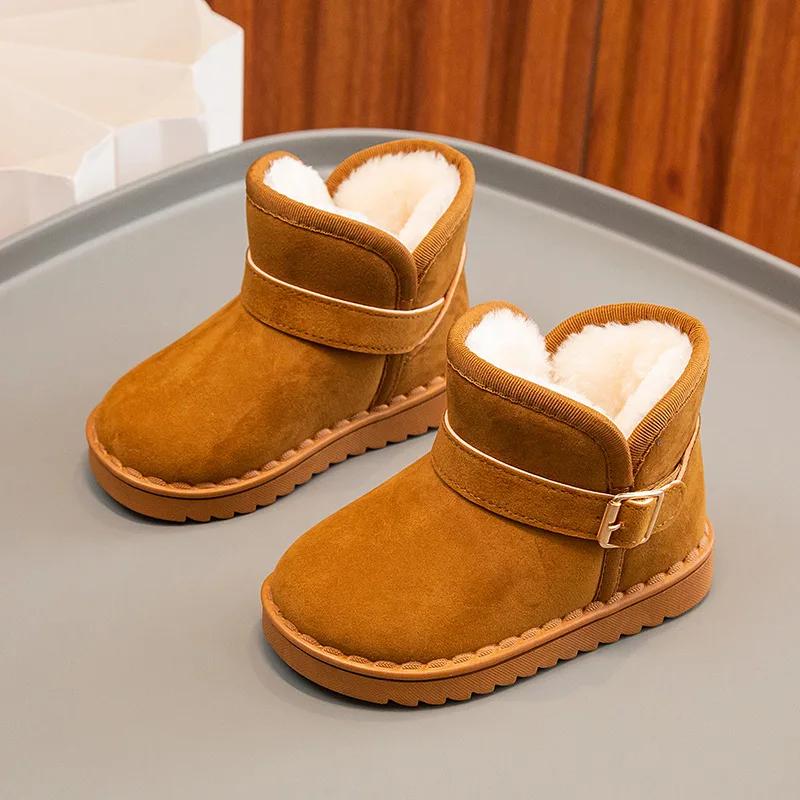 Winter Children's Snow Boots Girls' Shoes Winter Boys' Boots Baby Non Slip Plush Thick Cotton Shoes