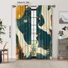 Light Blocking Chinese Art Xianhe Lianhua Curtains Matte Polyester Drapes Cranes Floral Design Curtain Set Of 2 Vintage Made With Rod Pocket Washable