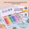 Languo Three-Dimensional Effect Acrylic Painting Gel Pens Set 1.0mm Tip Kawaii Stationery Student Color Drawing Pen Art Supplies