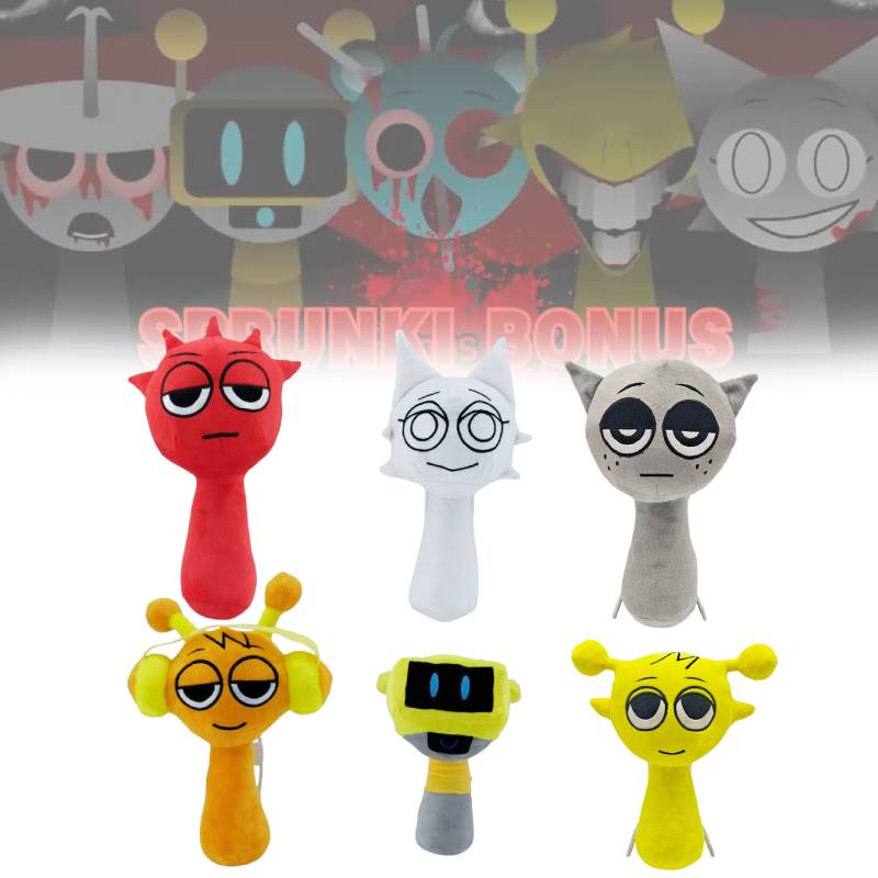 Sprunki Colorful Stuffed Toy Cartoon Game Children Birthday Holiday Dolls Gift