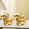 Small Plush Zodiac Horse Mascot Doll Golden Stuffed Horse Statue Blessing Souvenir Gift