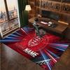 Hull KR Personalized Crystal Velvet Carpet, Customized Name Text Soft Anti‑Slip Rug for Living Room Bedroom