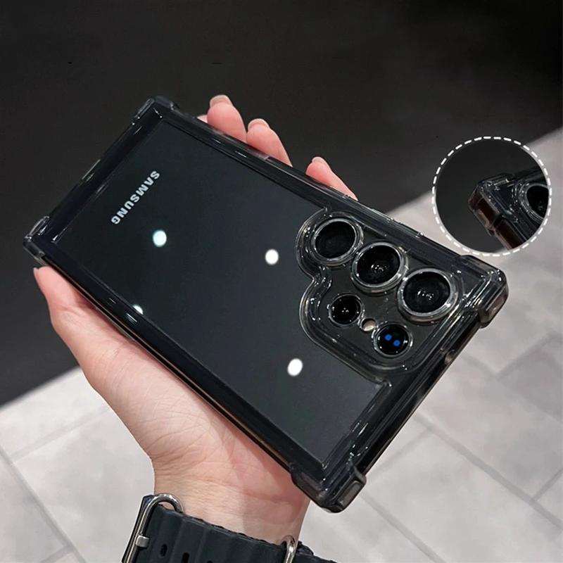 Luxury Clear Shockproof Hard Acrylic Case Cover for Samsung Galaxy S25 Ultra S24 S23 FE S22 Plus A16 A55 A54 A15 A25 A35 A53 5G