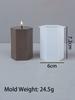 3D Geometric Silicone Candle Mold New Texture Cylindrical Scented Soap Mold DIY Square Column Hexagonal Cylinder Mold Home Decor