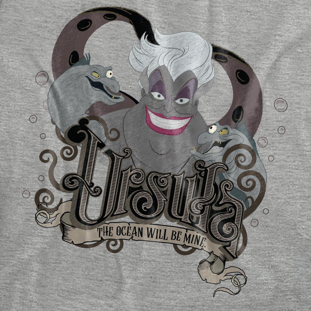 The Little Mermaid Womens/Ladies The Ocean Will Be Mine Ursula Heather T-Shirt