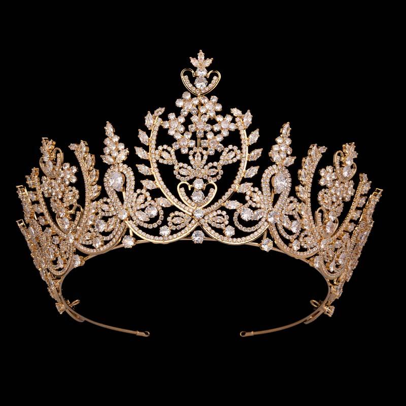 Classic Tiara Fashionable Design CZ Bridal Hair Accessories Anniversary Wedding Party Crowns for Women BC5145 Corona Princesa