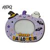 Halloween Bilderrahmen Holz Foto Rahmen Kürbis Geist Katze Ausschnitt Einweihungsgeschenk für Freunde Halter Beidseitig Feiertags Tischdeko