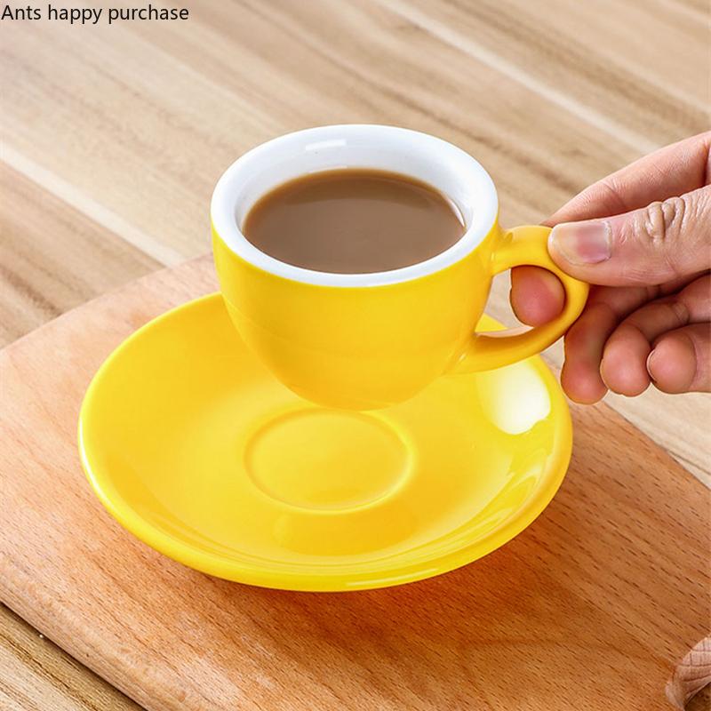 75 ml Espressotasse, verdickte Keramik-Kaffeetasse und Untertasse, kleine Milchteetassen, Teebecher, Büro-Kaffeetasse, Wassertassen, Milchbecher