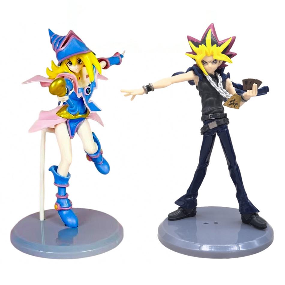 21CM Duel Monsters Game Character Yugi Muto Dark Magician Girl Mana Two-dimensional Girl Kawaii Magician Doll PVC Toy Gift