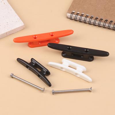 Taquet plat bas en nylon Taquet à base ouverte avec 2 vis Bateau marin Yacht Pont Ligne Corde Attache Kayak Canoë Accessoires de pont