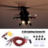 8 LED Lighting System Kit Simulation Flashing Lights for RC Airplane Helicopter