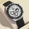 OLEVS Originale Uhr für Herren, Mondphase, Chronograph, Kalender, analoges Silikonarmband, Armbanduhr, Business-Quarzuhren