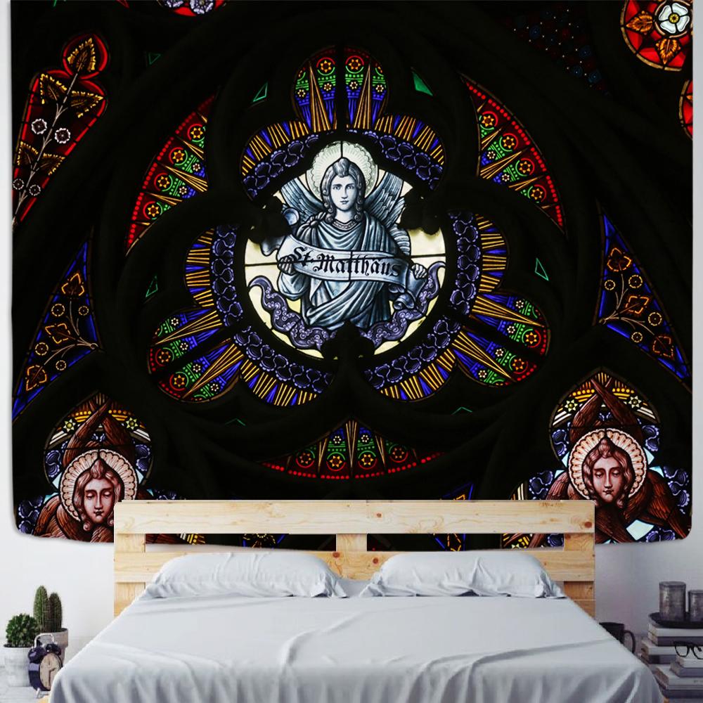 Christian Church Tapestry Evangelist Matthew Saints Home Decor Wall Art Mural Drop Shipping Wall Cloth Christ Wall Tapestries