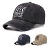 Ifix Stuff Letter Washed Embroidered Soft Top Baseball Cap Women Men Retro Hat Fashionable Versatile