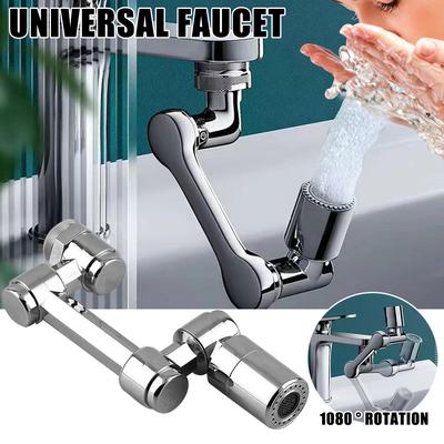 Rotationsverlängerung Wasserhahnbelüfter Waschtischarmaturen Sprudeldüse Roboterarm Universal 1080 Grad Heben Spritzwassergeschützter Wasserhahn