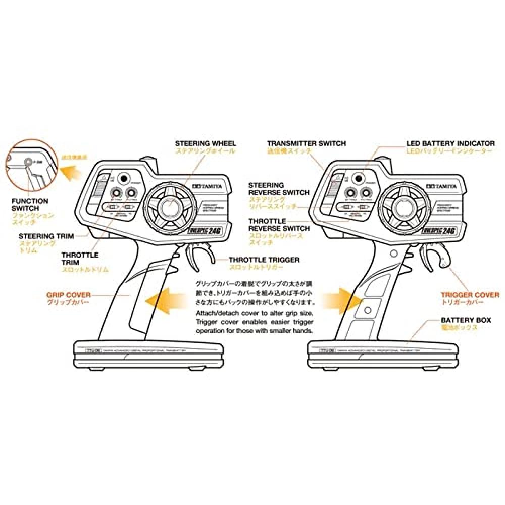 Tamiya RC System No.53 Fine Spec 2.4G Electric RC Drive Set 45053 Unisex
