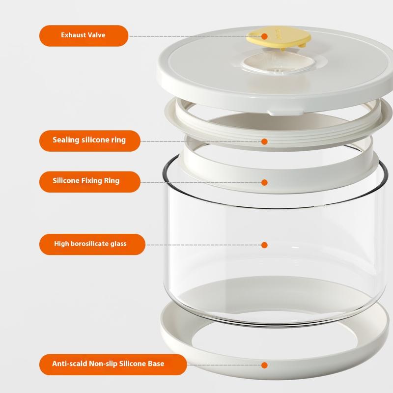 Glass Airtight Containers Heat Resistant Lunch Box Food Storage Box For Frozen Rice Salad Bowl