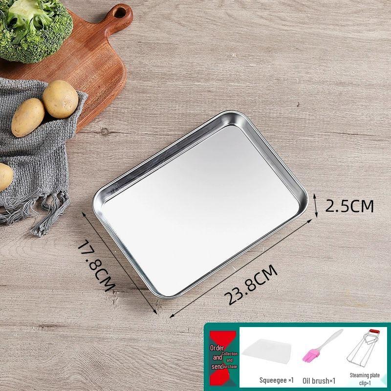 Stainless Steel Rectangular Steaming Tray for Rice Noodle Rolls