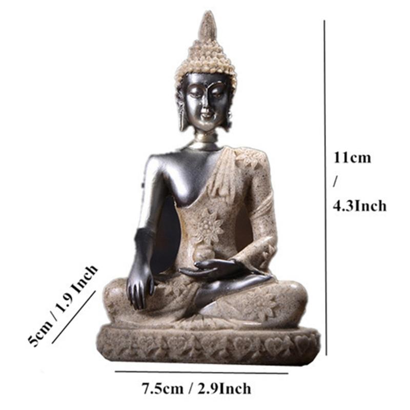 Resin Buddhist Statue Figurine Meditating Statue Sculpture Statue Home Decors Indoor Display Buddhist Statue