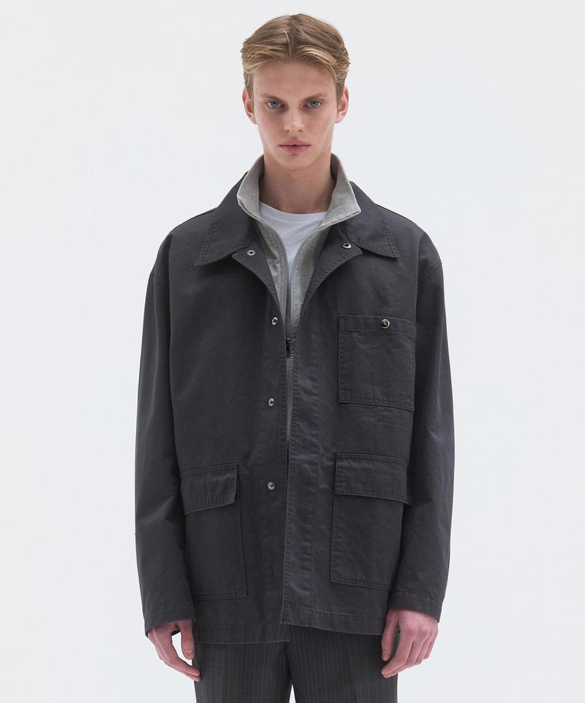 Winder Dane Cotton Work Jacket - Gray Navy