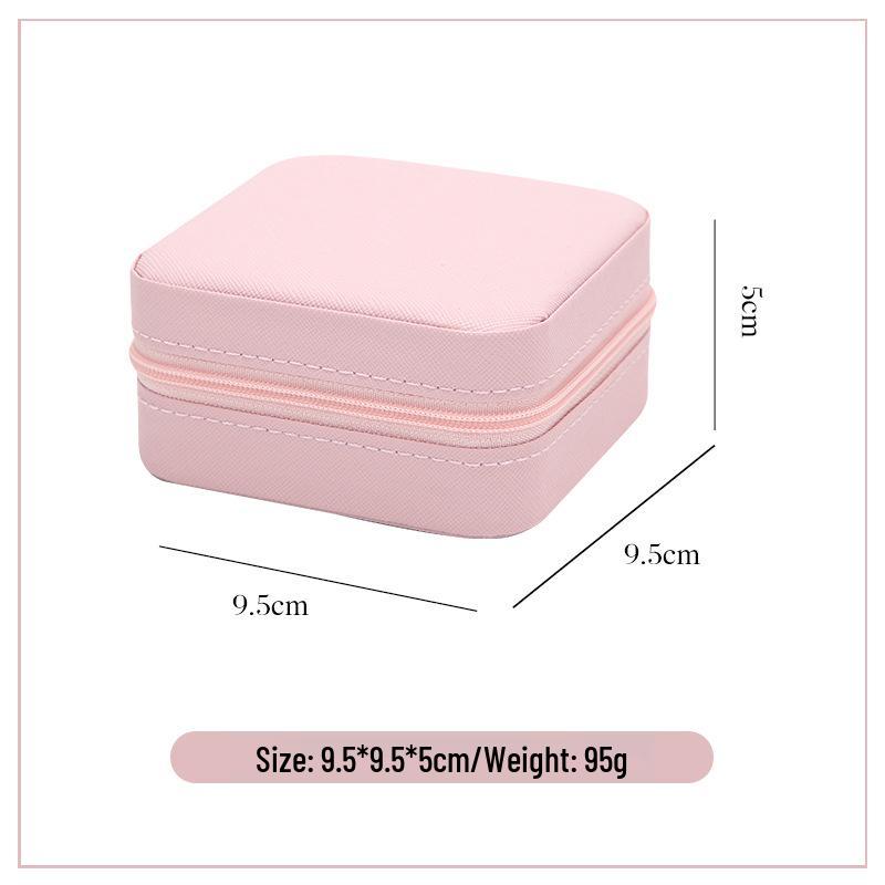 Cutie de bijuterii din catifea cu fermoar: Depozitare portabilă pentru coliere, brățări, inele și cercei