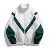 Chaqueta de Primavera y Otoño para Hombre Joven Top Deportivo Casual Chaqueta de Cuello Alto Ropa para Hombre Color de Inserción Tiras Reflectantes Versátil Hombre