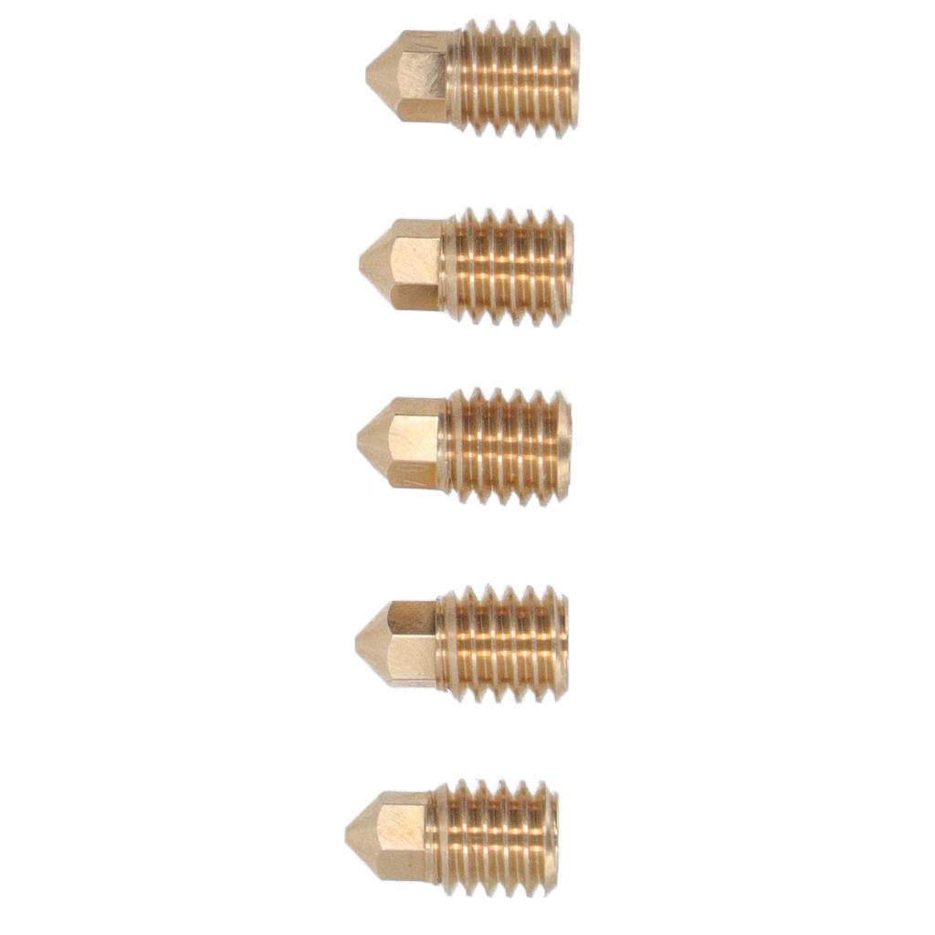 5Pcs 3D Printer Brass Nozzles Tight Connection Heat Resistant 500 Celsius  CHT Brass Nozzle for Bambu Lab