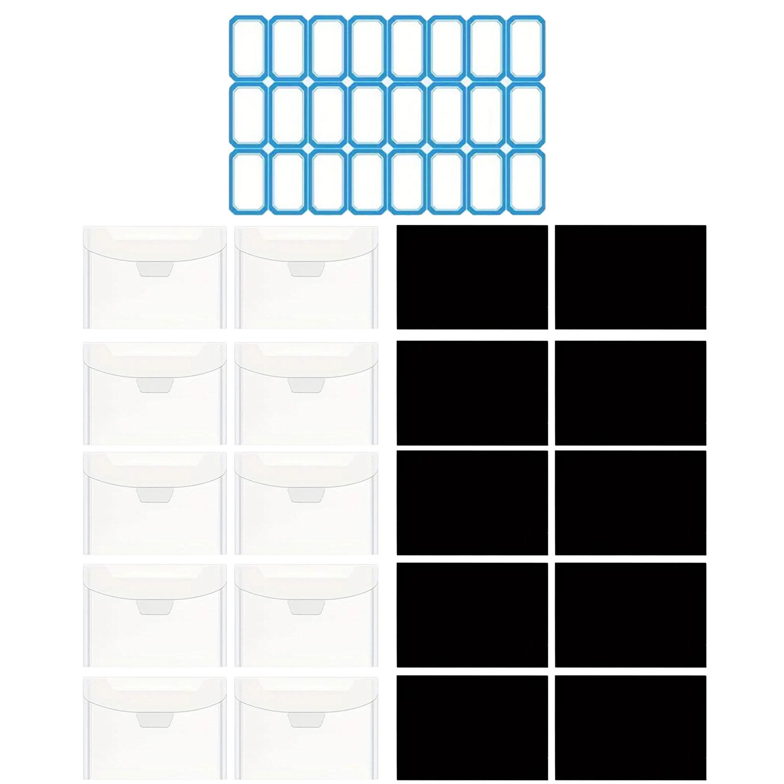

Упаковка из 20 черных магнитных листов и сумка для хранения Удобный держатель штампа Вырубной штамп Практичный тисненый трафарет для картона B