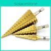 High-quality 3 Pcs 4-12/20/32mm Large Hss Steel Step Cone Drill Titanium Bit Hole Cutter Set For Exceptional Cutting Performance