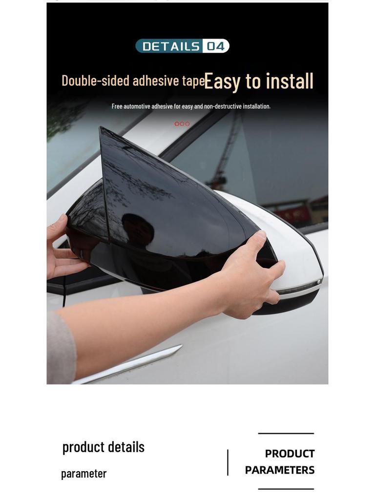 Jetta VS Series Mirror Cover - Bull Horn Design for Rearview & Reversing Mirror Protection