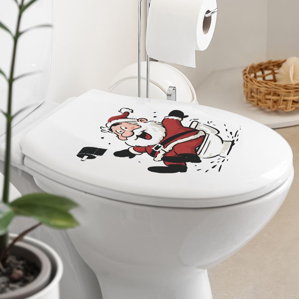 Personalized Santa Claus Toilet Toilet Stickers for Beautifying The Wall