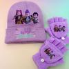 KPOP Demon Hunter Girl Group Beanie and Warm Knit Gloves Set