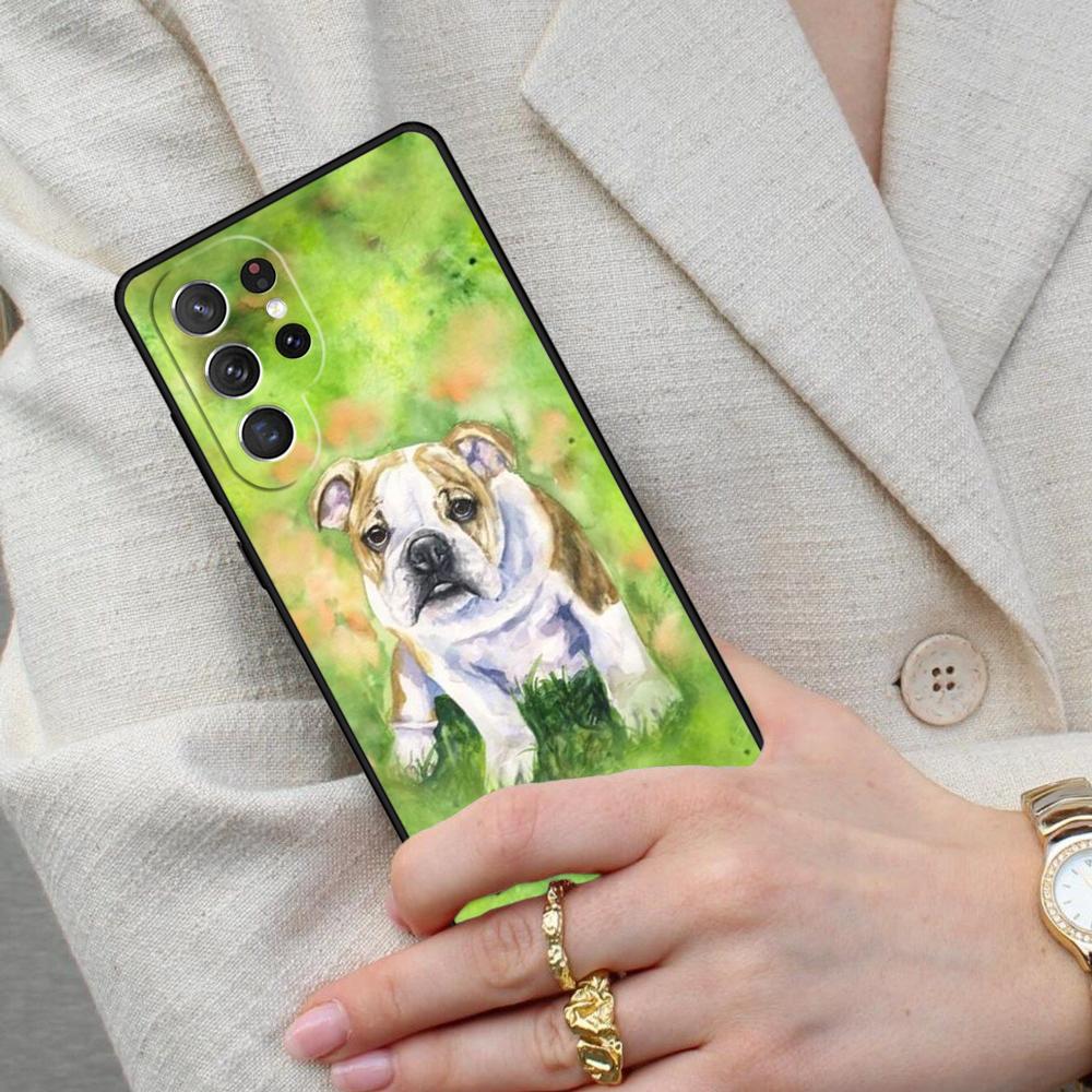 English Bulldog Pug Cell Phone Case for Samsung Galaxy S26 Ultra S25 S24 S23 S22 S21 S20 Note10 Cover