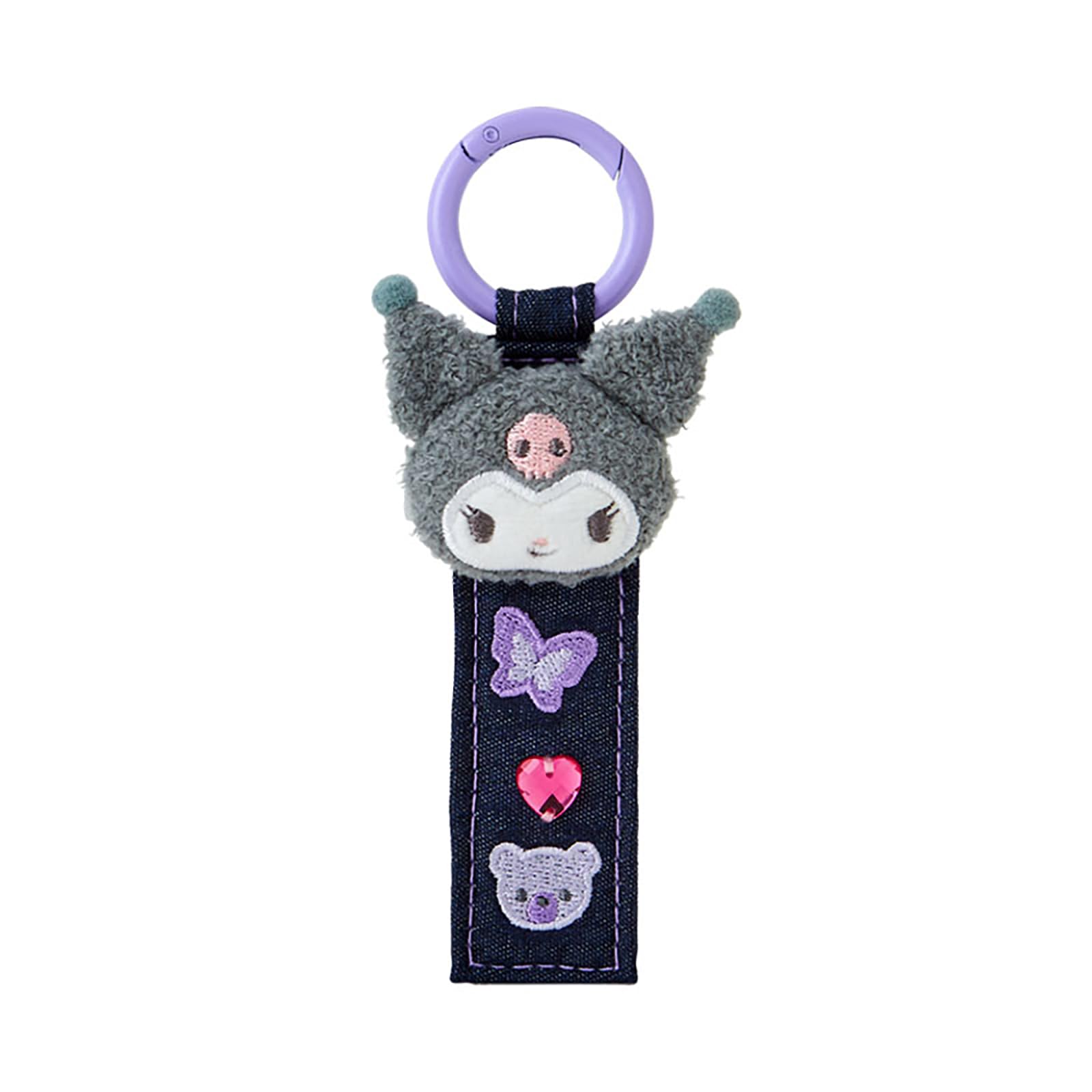 Брелок-бирка Sanrio Kuromi 183024 (Заплатка из денима)