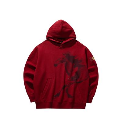 Anta Cross-Border Collaboration Lifestyle Series Spring 2026 Hooded Sweatshirt Unisex Tops Brick-Red 172618701-4