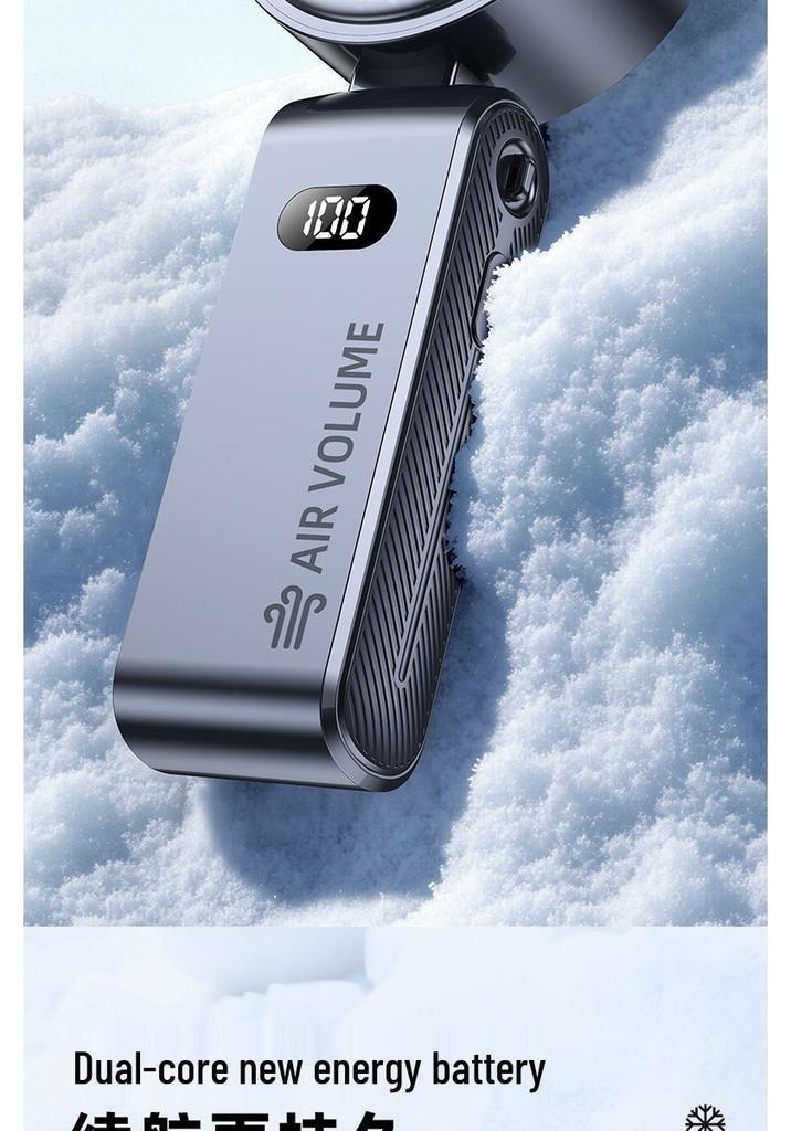 Genuine Handheld Semiconductor Cooling Fan with Ice Pack for Home, Office, and Outdoor Use - Foldable Design