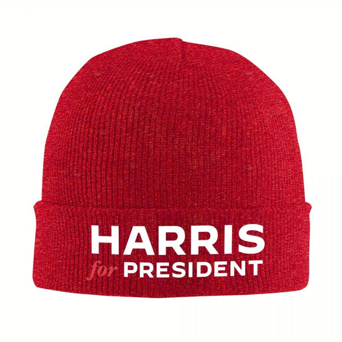 

New Kamala Harris For Presiden Hat Autumn Winter Beanie Warm Caps FeUnisex Unisex Bonnet