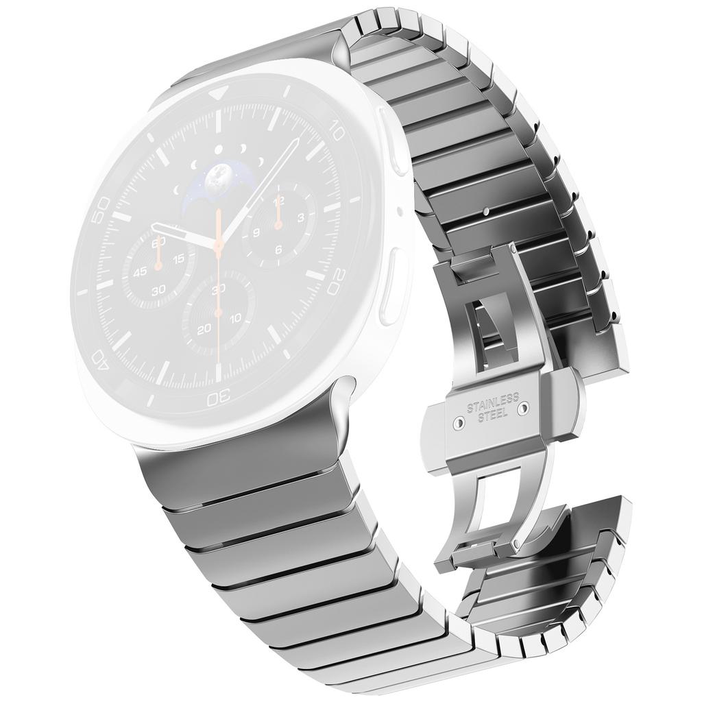 For Samsung Galaxy Watch Ultra (2025) 47mm/Ultra 47mm Titanium Alloy One-bead Watch Strap with Butterfly Clasp