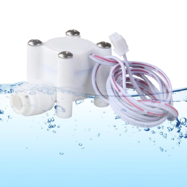 Liquid Water Flow Sensor Counter 1/4'' Quick Plug Plastics Turbine Flowmeter