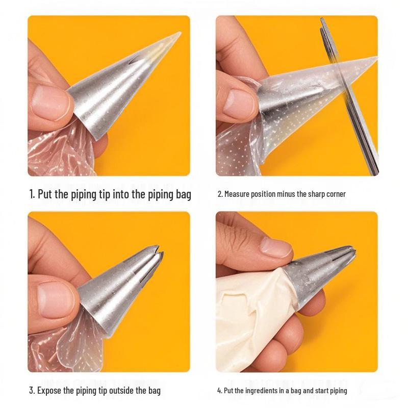 Korean Style Baking Tool Set: 304 Piping Tips for Medium Cakes, Puffs, Cookies & Biscuits