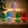 Touch Control Table Lamp Flocking Texture Mini Size Night Lamp Colorful Design Creative Shape Book Light Home Decoration