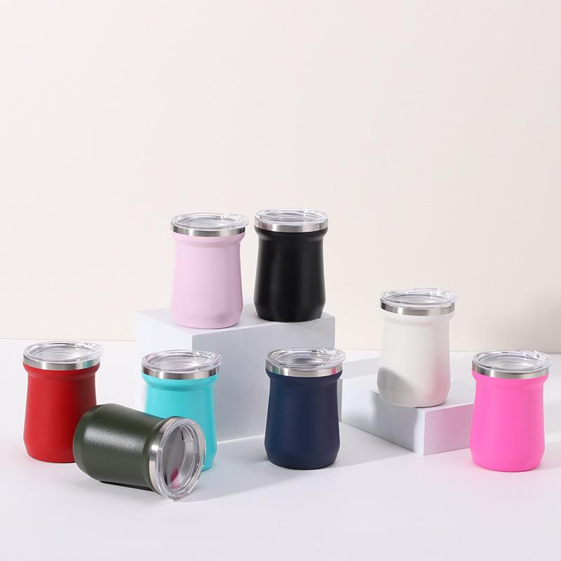 160ML Creative 304 Stainless Steel Vacuum Mini Insulated Cup Double-Layer Couple Cup With Lid Paint Car Travel Coffee Cup