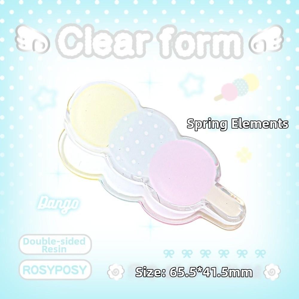 Kawaii Double-Sided Acrylic Paper Clips Strawberry & Dessert Page Holders Journal Clips Portable Acrylic Clips